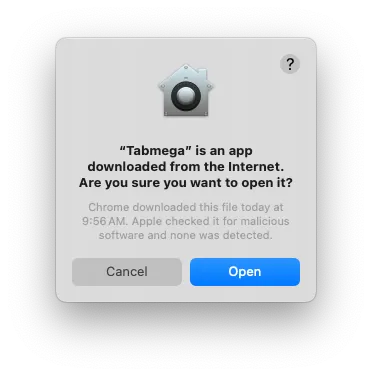 macos confirm open